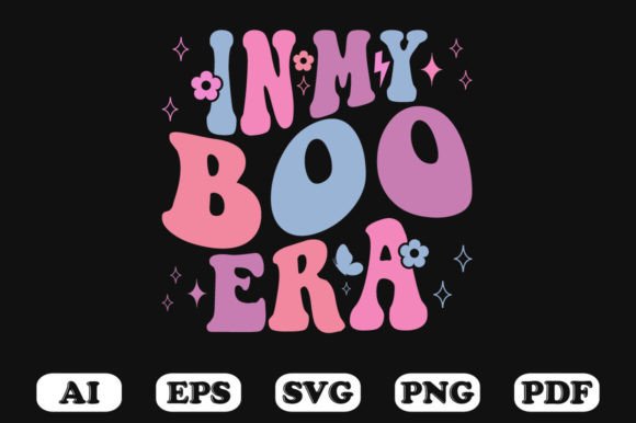 In My Boo Era Retro Wavy Graphics for Crafts