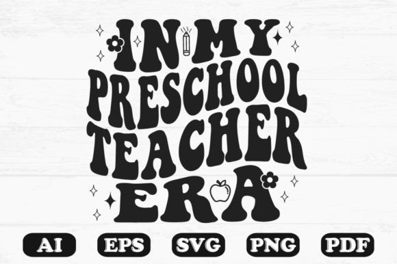 In My Preschool Teacher Era Retro Wavy S Review